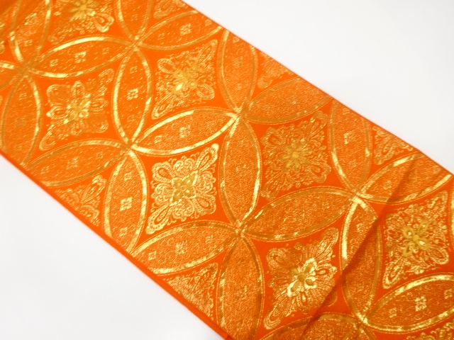 JAPANESE FUKURO OBI / WOVEN SHIPPO PATTERN